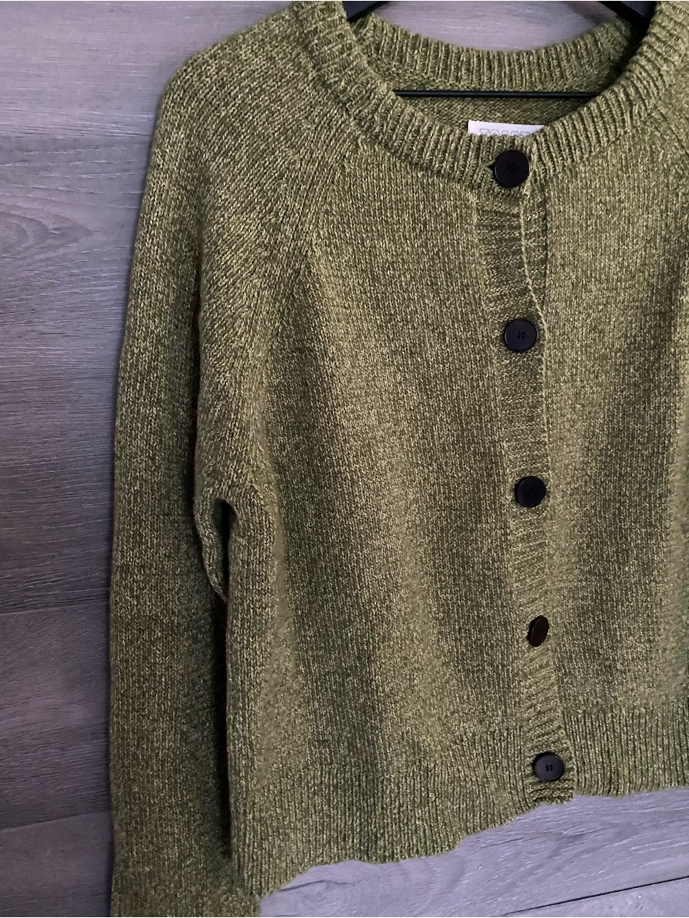 TOAST Wool Cotton Raglan Cardigan - Picture 2 of 10